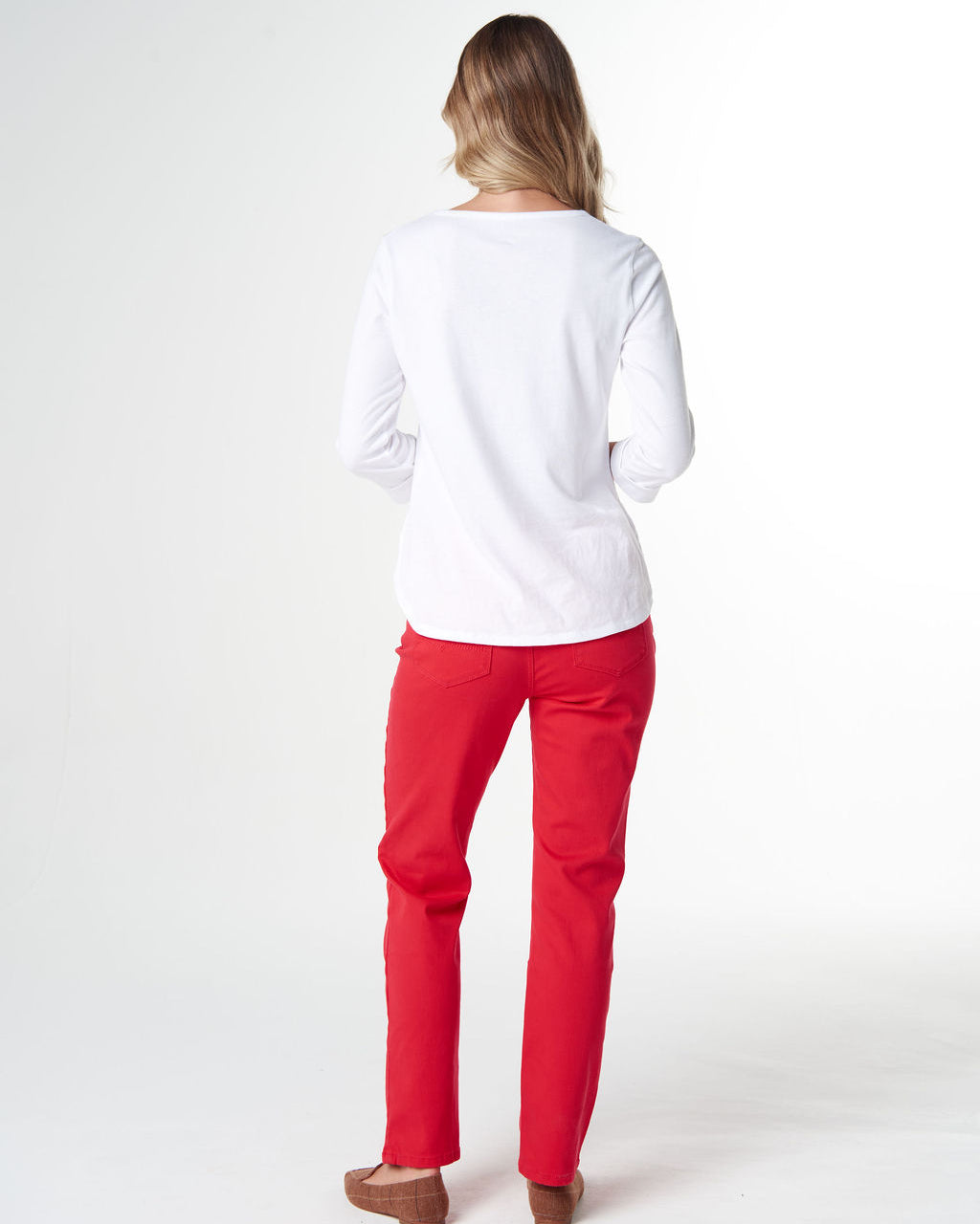 Pima Cotton Crew Neck 3/4 Sleeve Tee