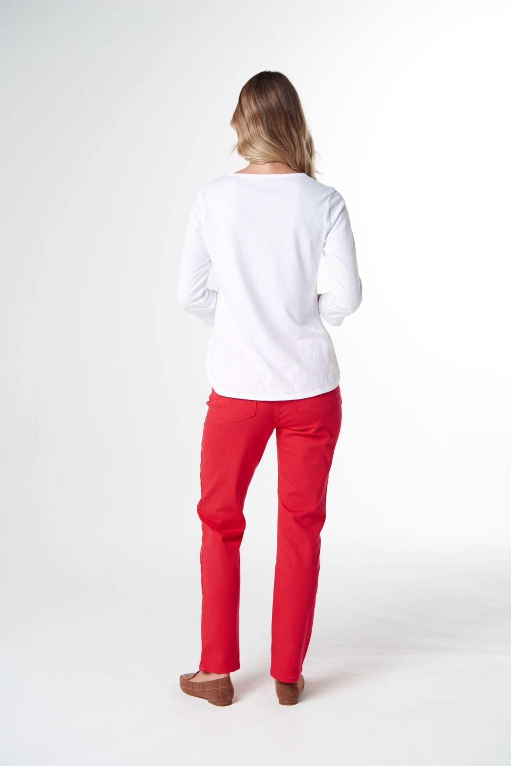 Pima Cotton Crew Neck 3/4 Sleeve Tee
