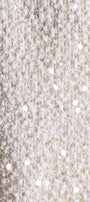 A close-up of a textured cream or off-white fabric covered with small reflective sequins, filling the entire frame.