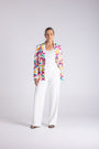 Carnival Print Blazer by Two-Ts - front view