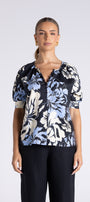 Peony Print Top by Two-Ts in Peony Print - front view