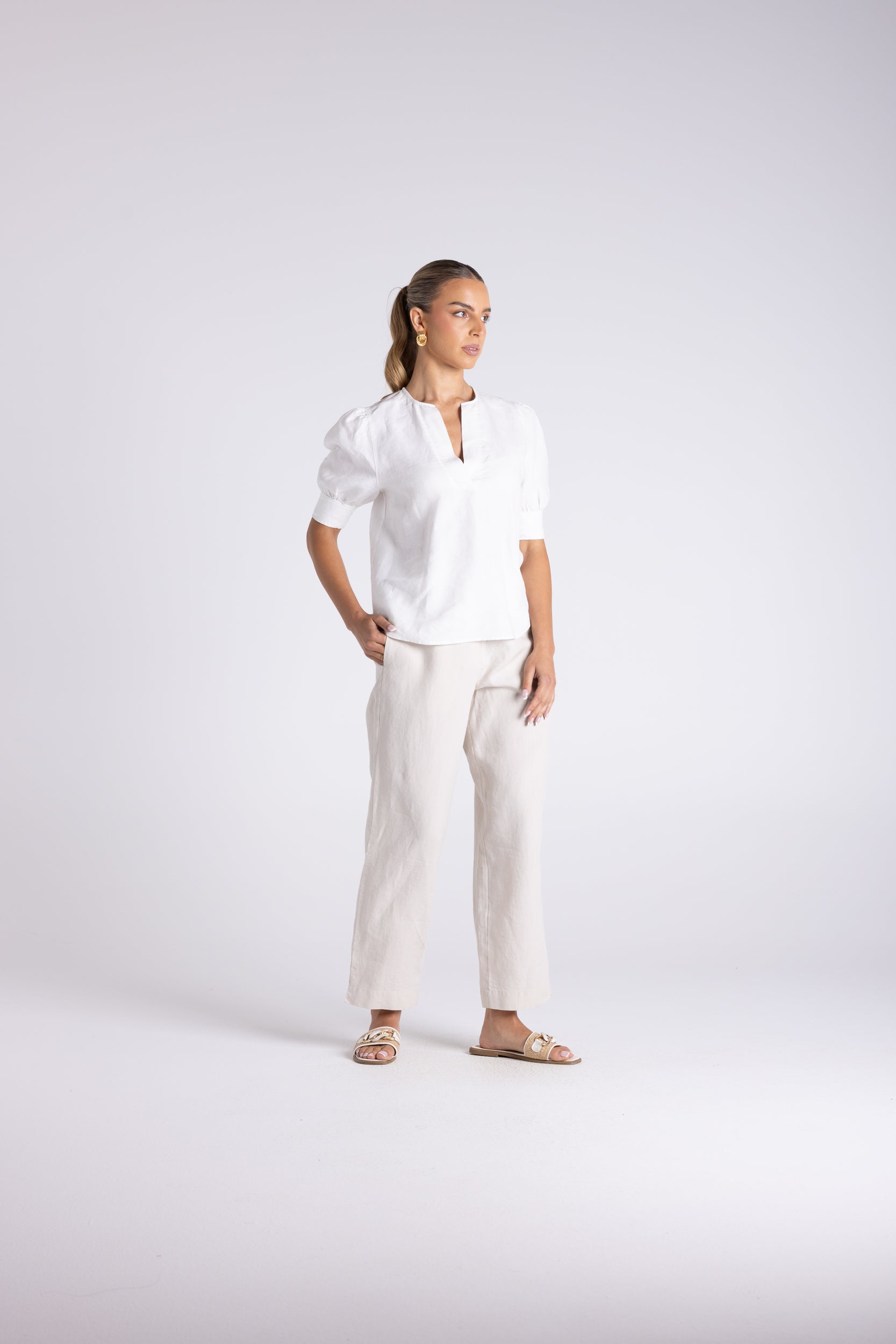 Sandy Top by Two-Ts in White - front view