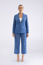 Lace Blazer by Two-Ts in Cobalt - front view