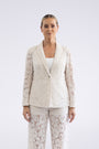 Lace Blazer by Two-Ts in Straw - front view