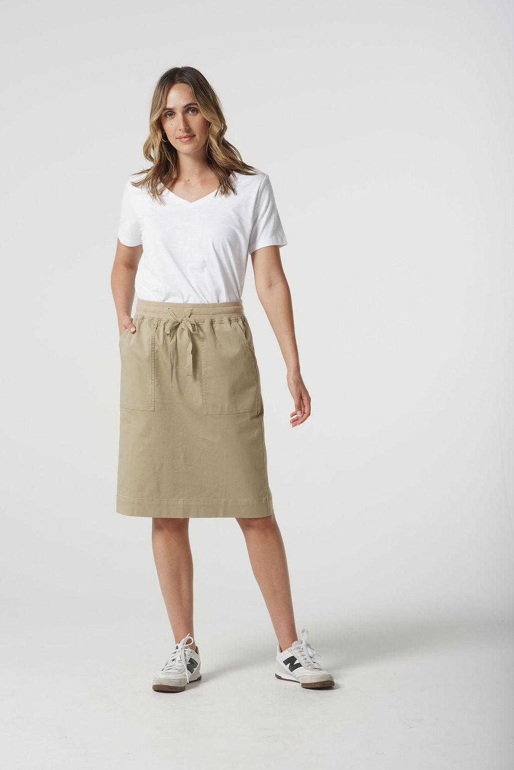 Rib Knit Waistband Skirt