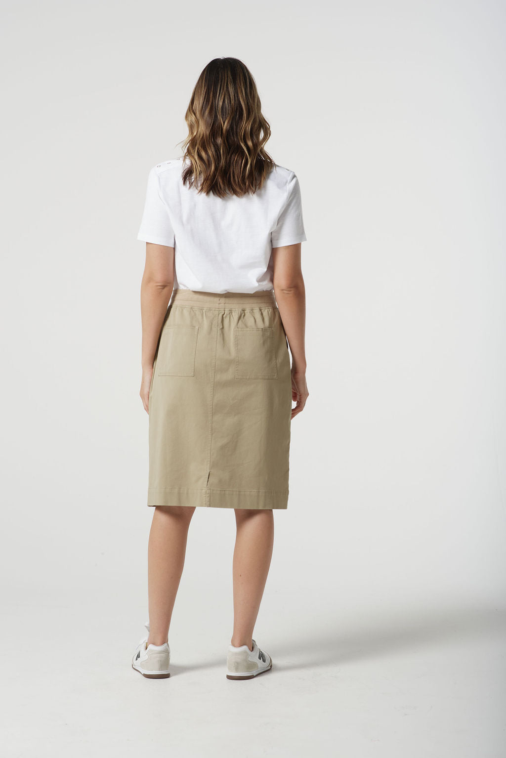 Rib Knit Waistband Skirt