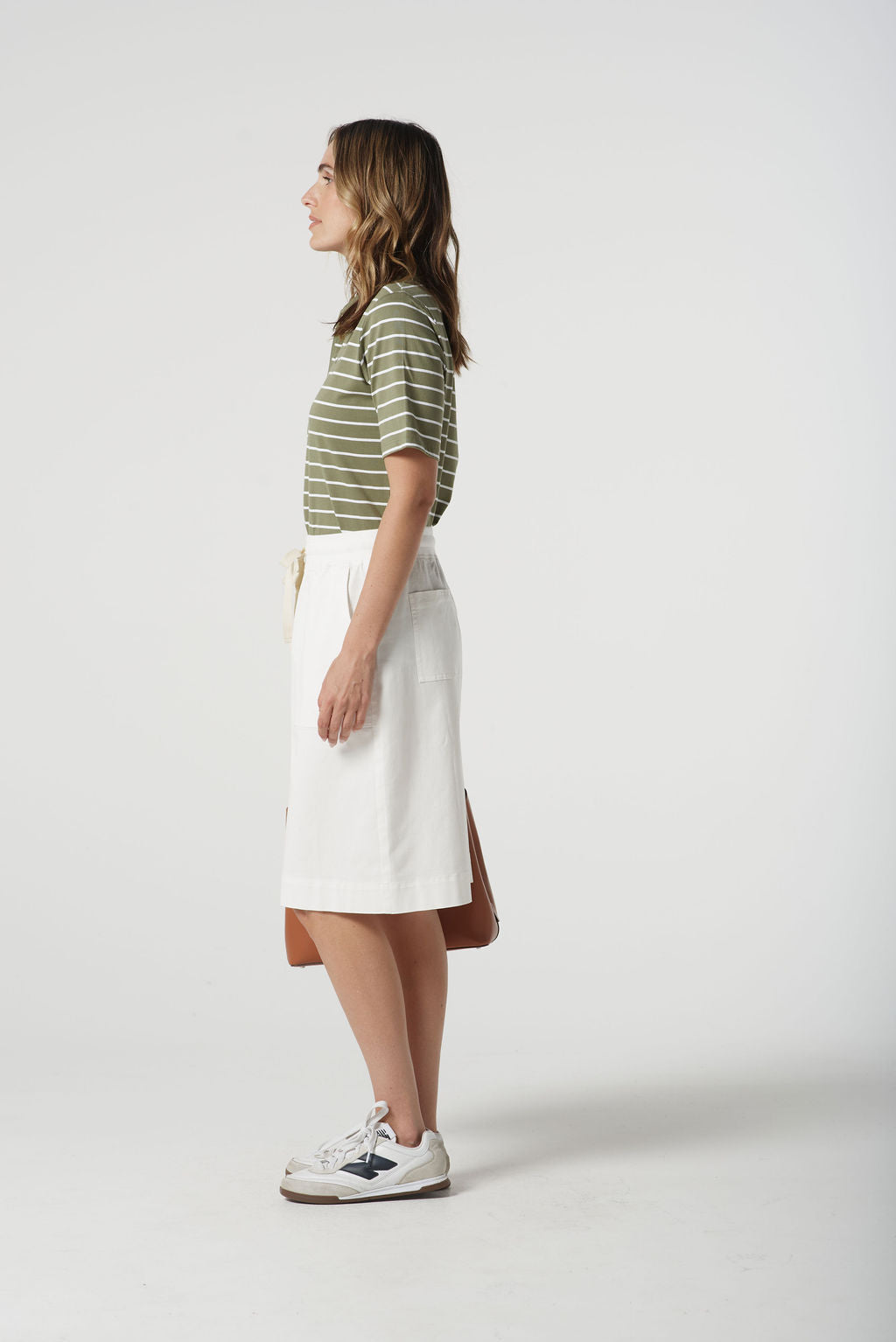 Rib Knit Waistband Skirt