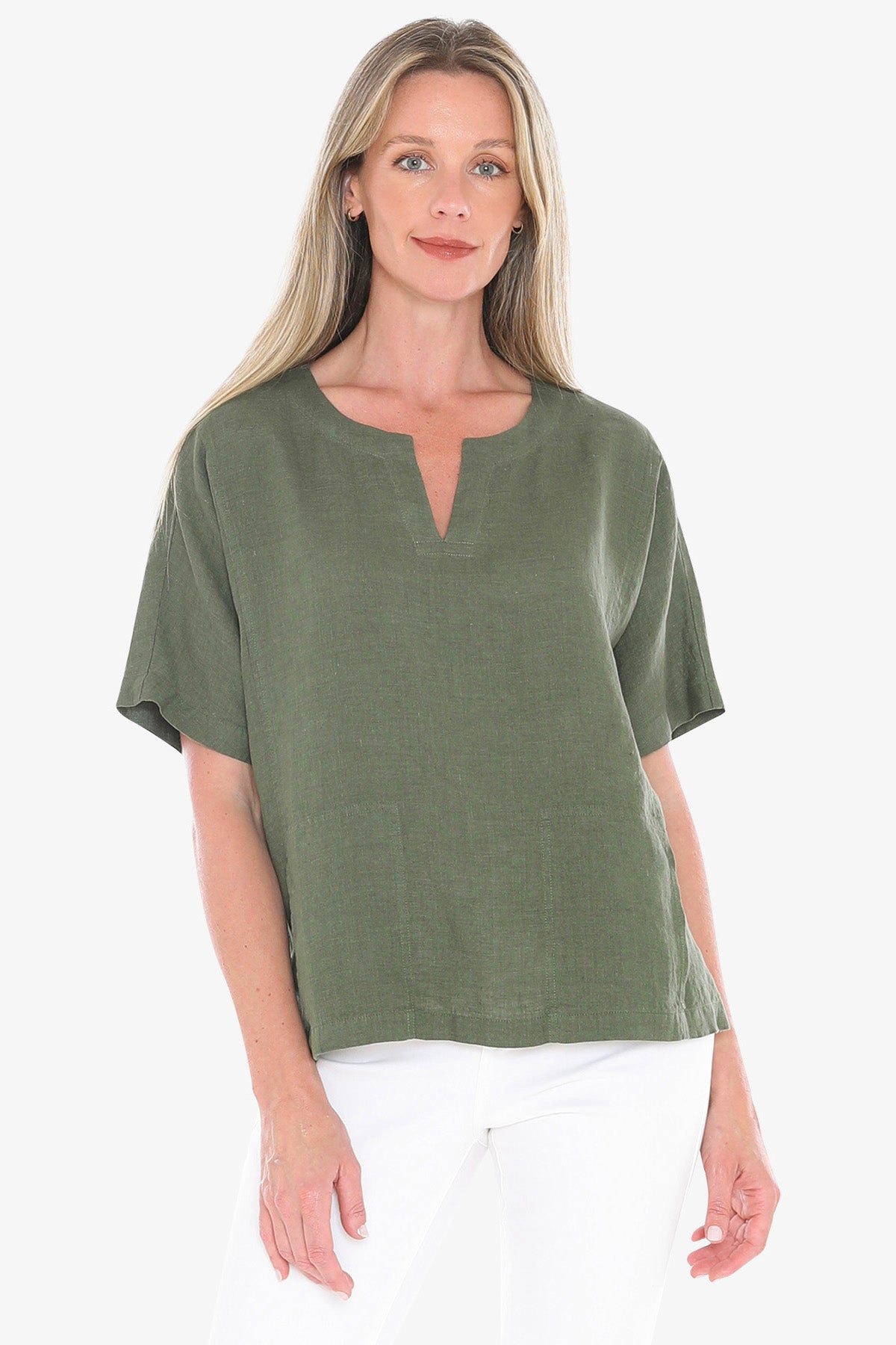 2 Pocket Linen Top
