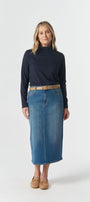 navy solid skivvy by Goondiwindi cotton