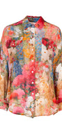 Fluid texture and an effortless silhouette define this relaxed everyday staple. The BLOOM THERE DONE THAT shirt is crafted in LOVE GROWS HERE viscose yoryu and designed in an easy boyfriend fit. A button-\through front and front patch pockets lend a laid-back feel, while fixed cuffs with button fastenings add a refined finishing touch.