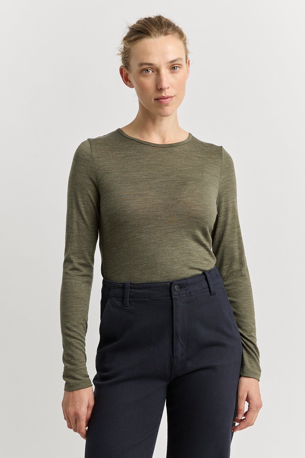 Kale crew merino Tee front image