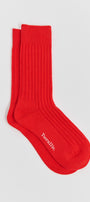Red  Rib sock 97% Australian Merino Lambswool 3% Nylon