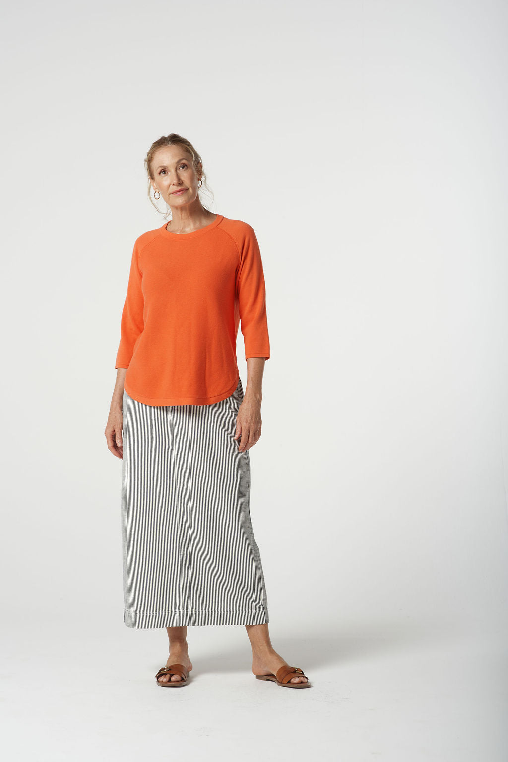 Sorbet Cotton 3/4 Sleeve Raglan Knit