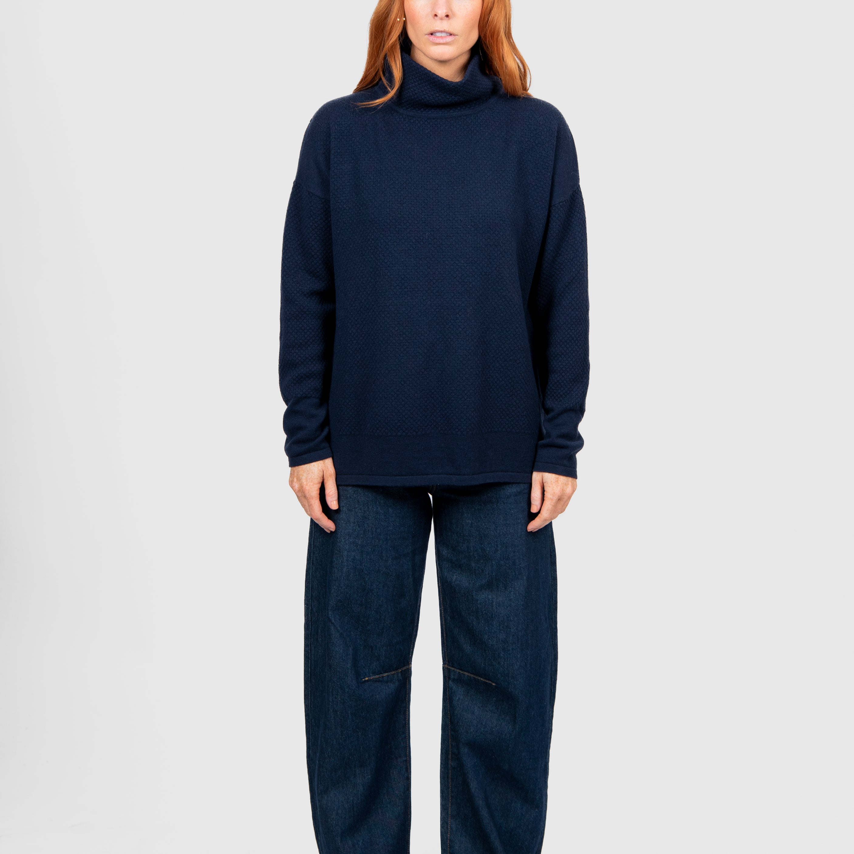 Ball Stitch High Crew Pullover