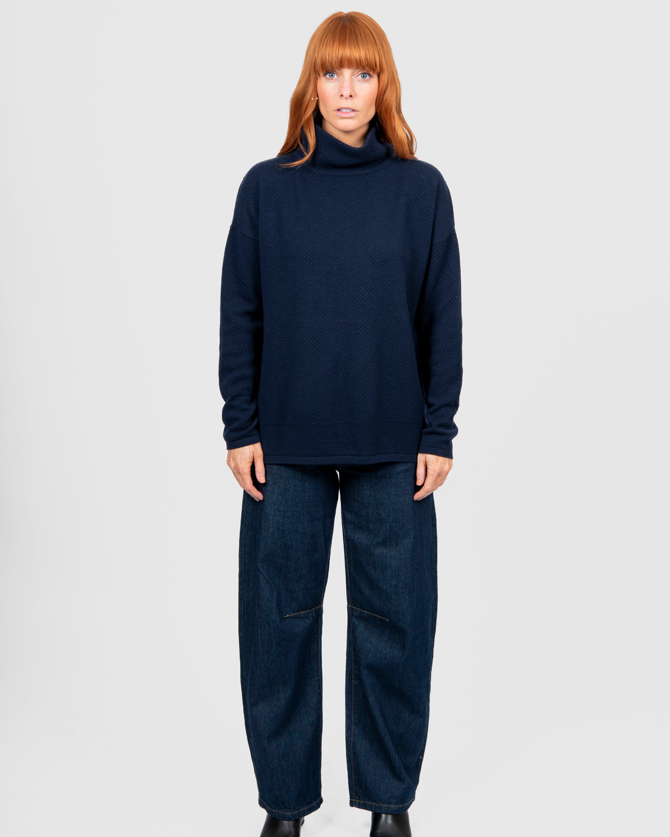 Ball Stitch High Crew Pullover