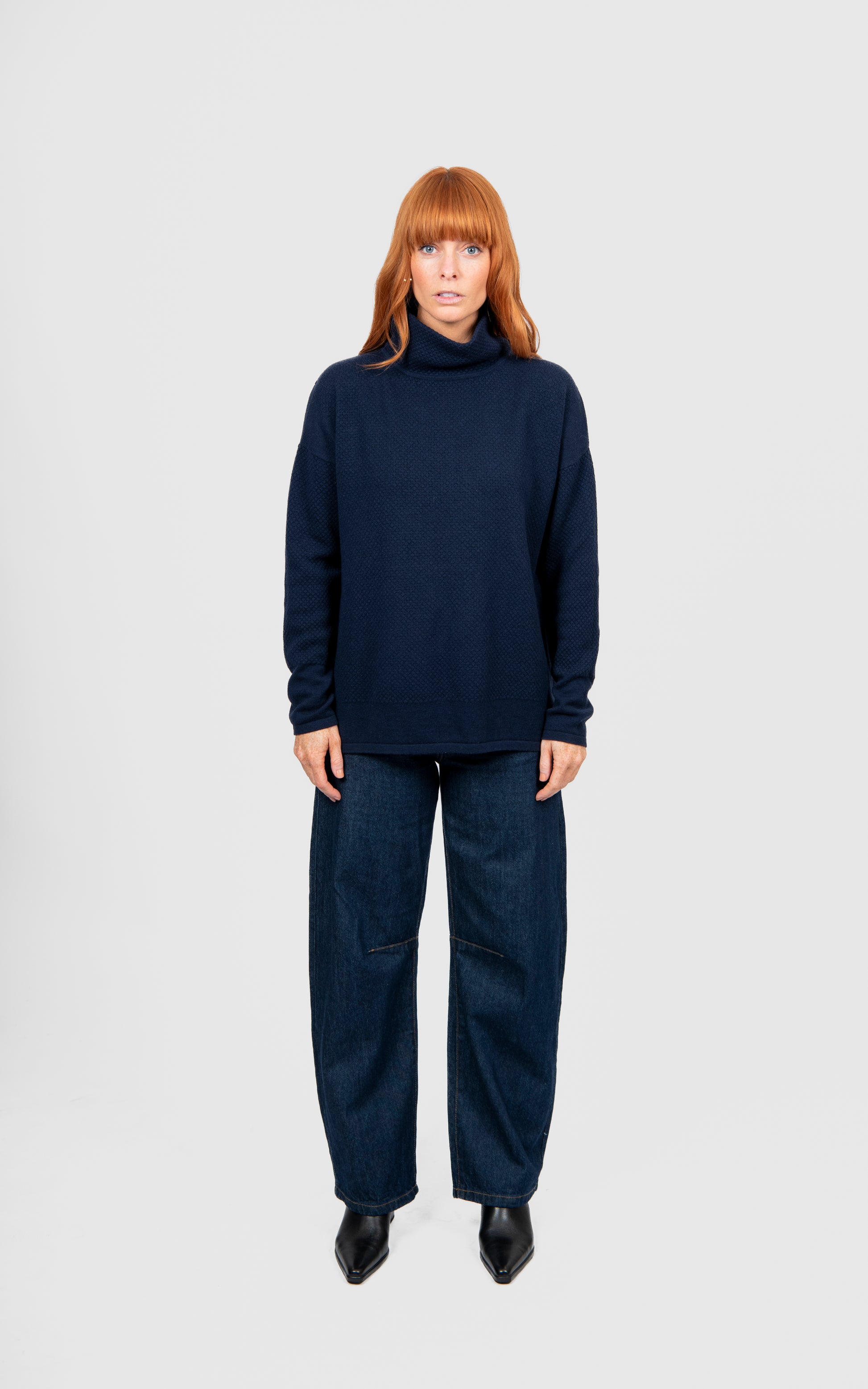 Ball Stitch High Crew Pullover