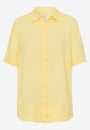 Front View Short sleeve Linen Shirt Banana yellow.