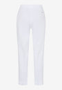 Back view white straight leg pant