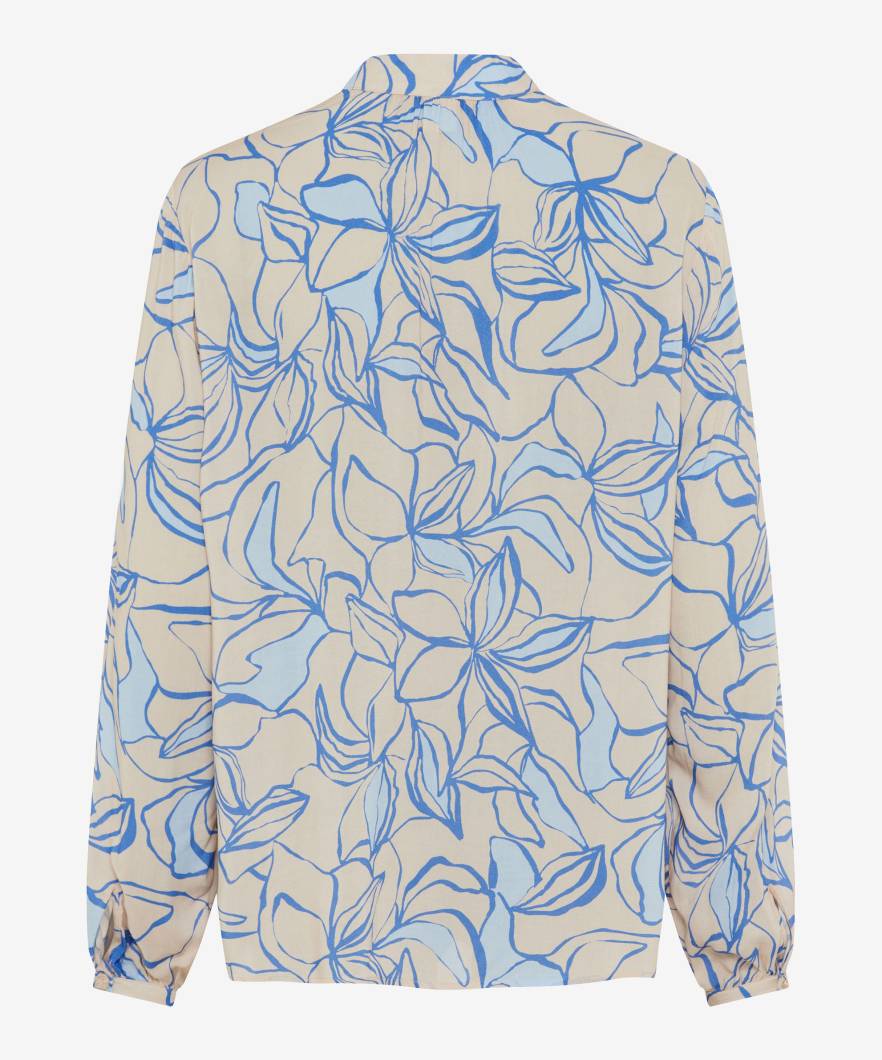 Bsck view blue floral shirt
