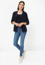 Front viw straight leg denim jean