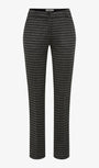 Houndstooth patterned pants front view.