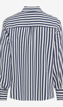 Navy and white striped shirt  bsck view