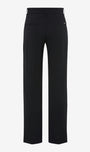 Black wide leg cropped trousers 