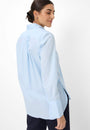 Side vie long sleeve collar shirt Light blue