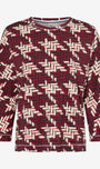 Long sleevetop  with a geometric pattern 