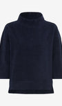 Navy blue sweater.