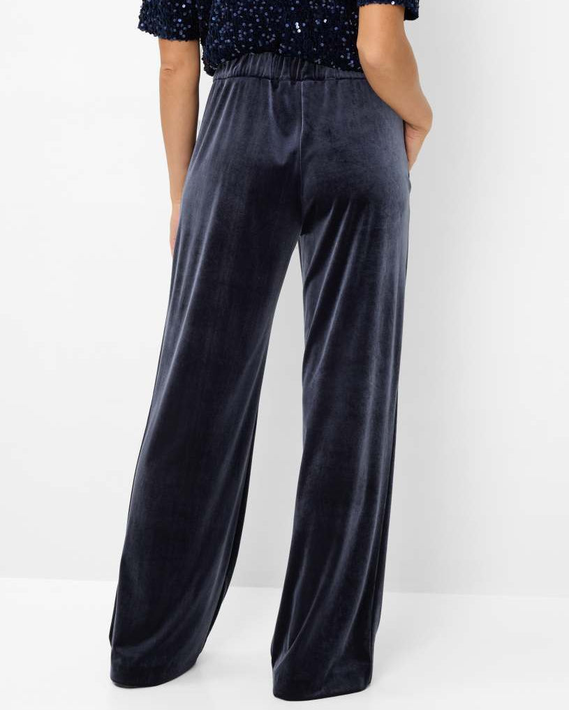 Navy velvet pants  bsck view.