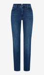 Blue jeans front view.