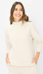 Front View beige sweater .