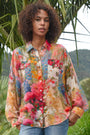 Fluid texture and an effortless silhouette define this relaxed everyday staple. The BLOOM THERE DONE THAT shirt is crafted in LOVE GROWS HERE viscose yoryu and designed in an easy boyfriend fit. A button-through front and front patch pockets lend a laid-back feel, while fixed cuffs with button fastenings add a refined finishing touch.