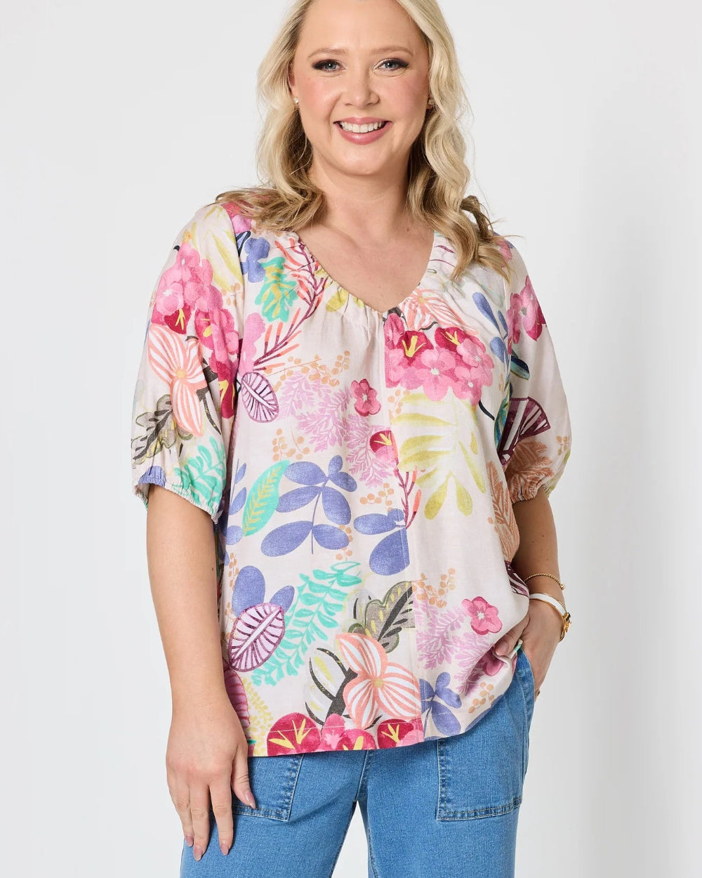 Desert Rose Print Top