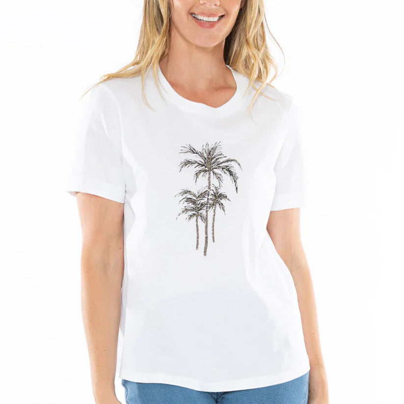 Embroidered Palm Tee