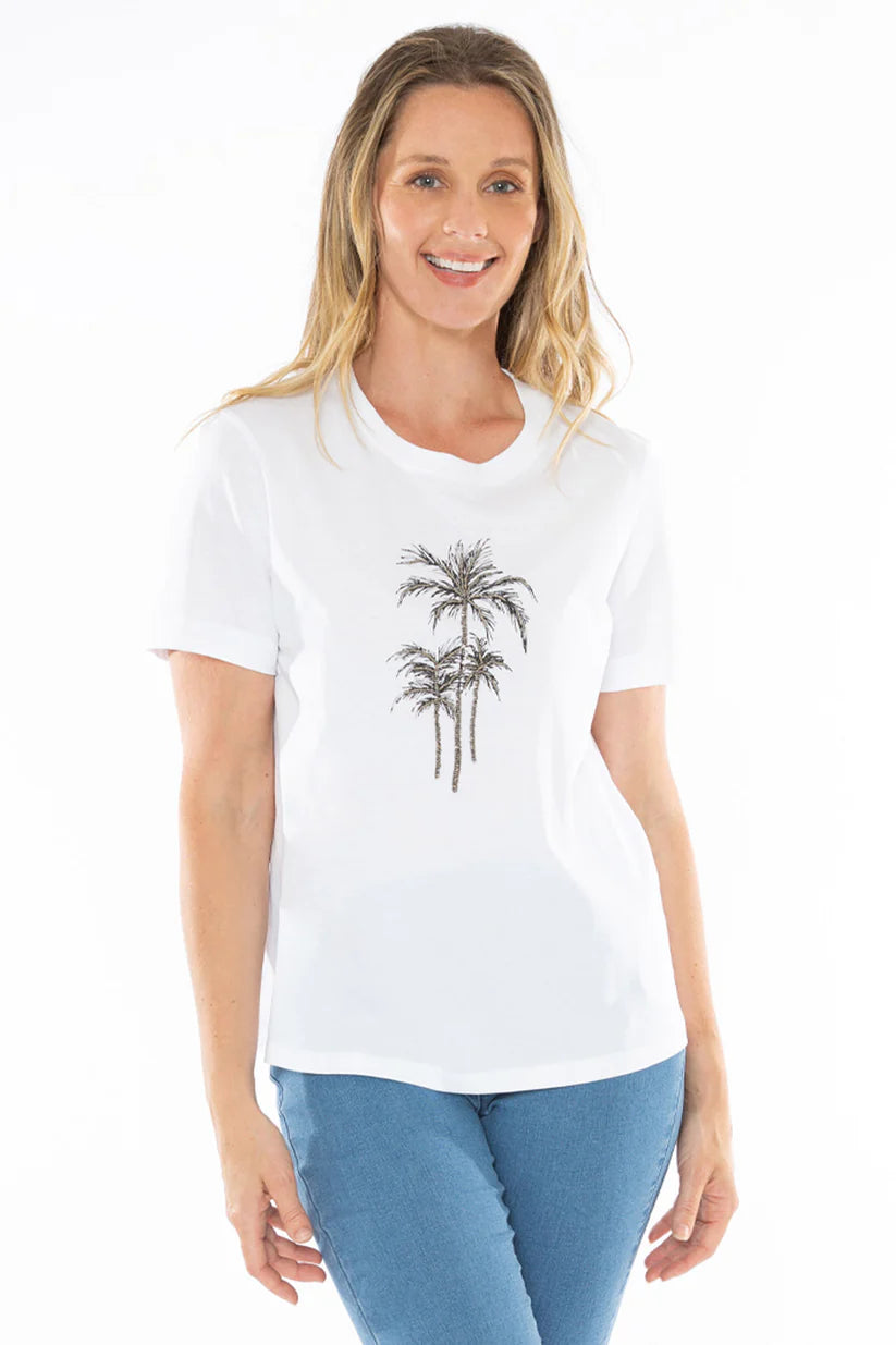 Embroidered Palm Tee
