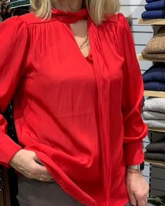 Hudson L/S Tie Blouse Lustre