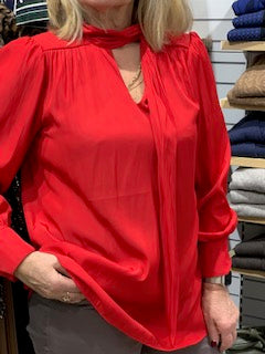 Hudson L/S Tie Blouse Lustre