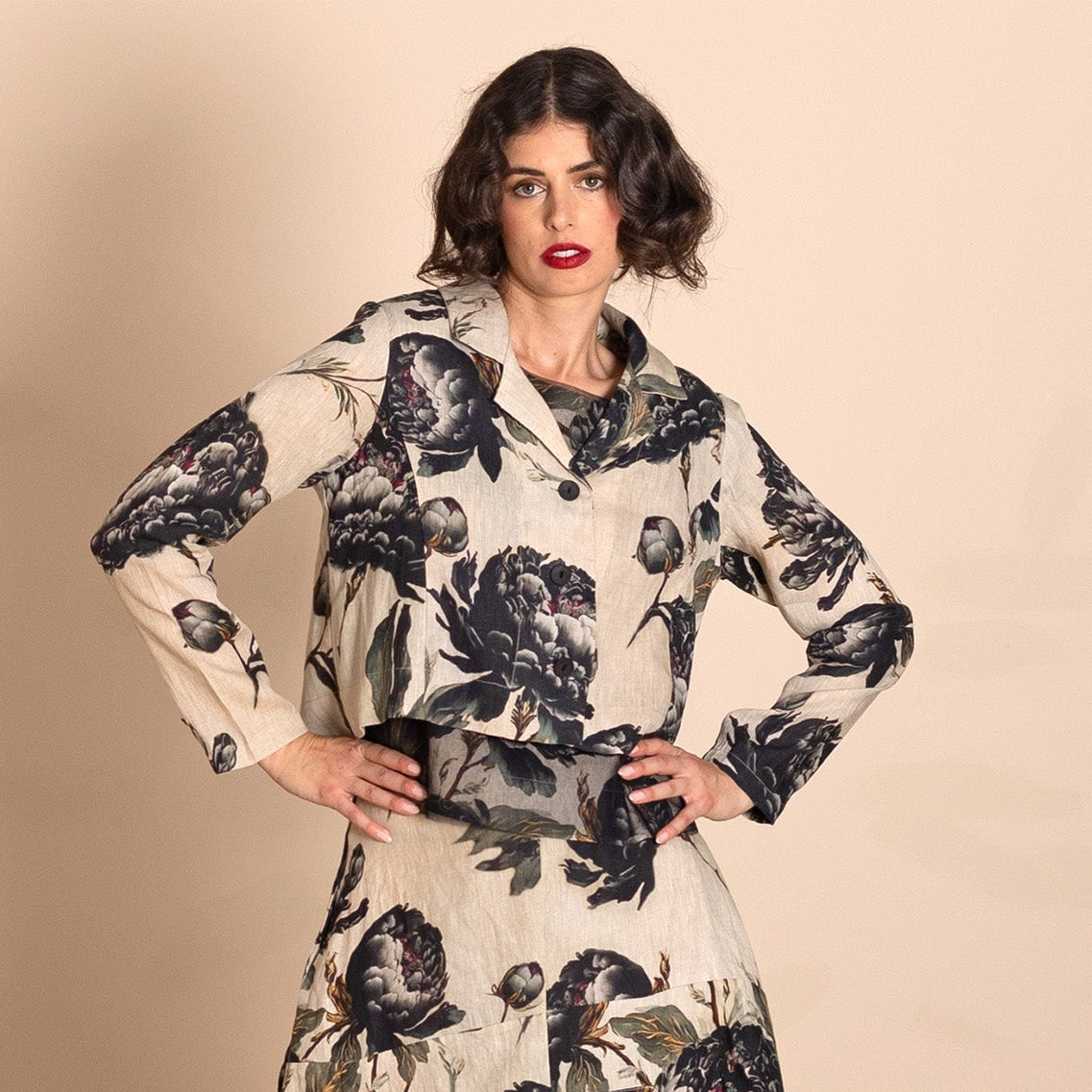 Black Roses Tailored Birdie Jacket
