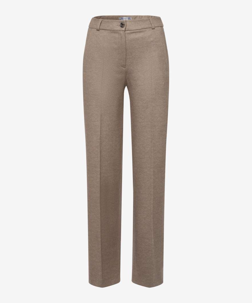 "BRAX Raphaela Peggy Flared Pant in Camel — flared leg fluid fabric"