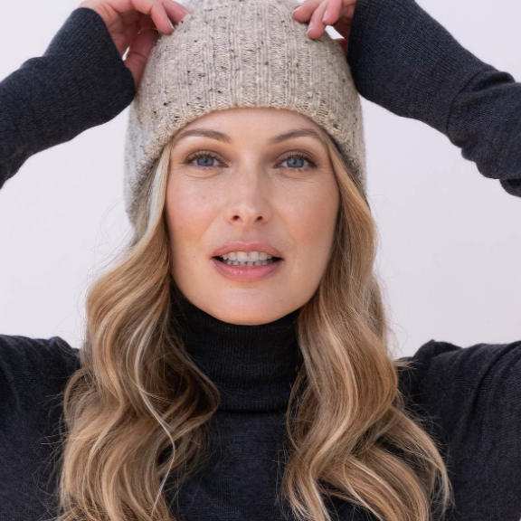 Donegal Rib Bobble Beanie
