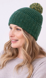 Olive Beanie with pom pom