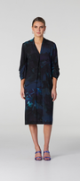 Tokyo Shift Dress by OBI in Tui Multi print - front view