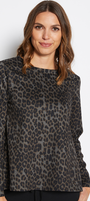 LS Zip Tunic by Philosophy in Grace print - front view