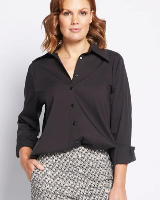 3/4 Black Long Shirt