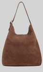 Brown suede handbag 