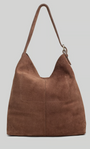 Brown suede handbag 
