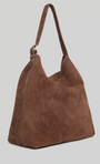 Brown suede handbag 