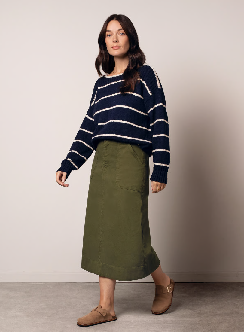 Twill A Line Skirt